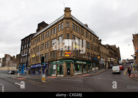 Shops and space to let in a building in Bradford, West Yorkshire, England. Stock Photo