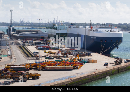 Southampton Docks. Vehicle transporter terminal. England UK Stock Photo