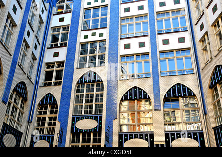 facades of ancient buildings, Hackesche Höfe, Berlin Germany Stock Photo