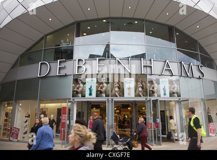 Debenhams store front Arc shopping centre Bury St Edmunds Suffolk England Stock Photo