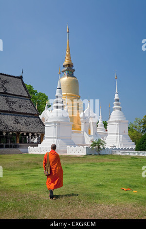 Wat Suan Dok (Flower Garden Temple), Chiang Mai, Thailand Stock Photo