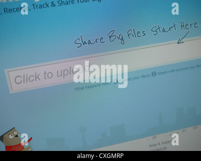 upload file sharing website Stock Photo