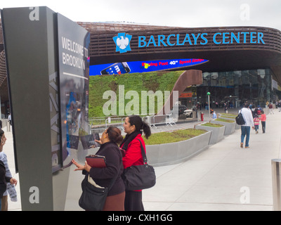 Barclays center in downtown Brooklyn NY Stock Photo