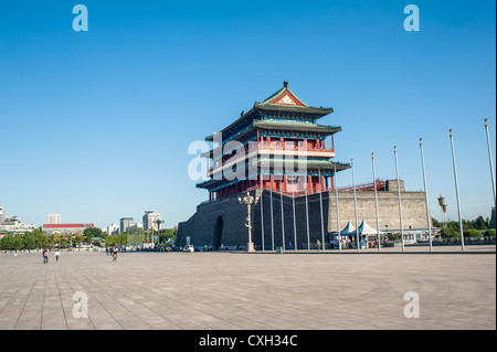 Zhengyangmen tower , located at the south side of Tiananmen square, Beijing Stock Photo