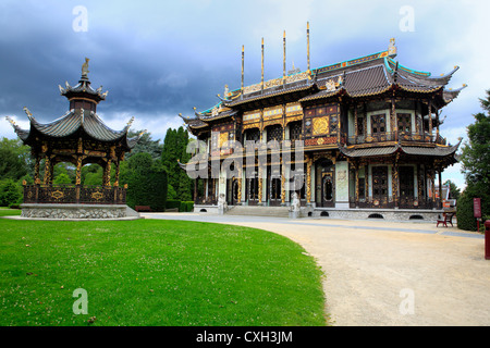 Chinese pavilion (1906, by Marcel Alexandre), Laeken, Brussels, Belgium Stock Photo