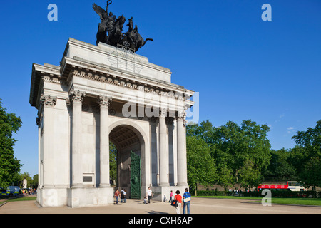 England, London, Hyde Park Corner, Wellington Arch aka Constitution Arch Stock Photo