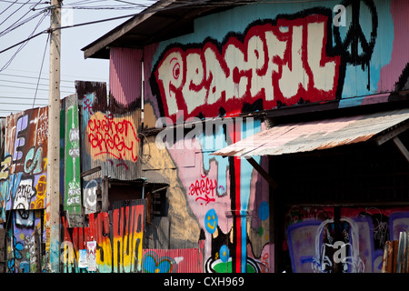 Graffiti in Chiang Mai Stock Photo
