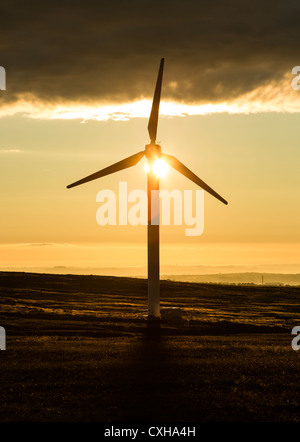 Wind farm at Ovenden Moor near Oxenhope, West Yorkshire. Stock Photo