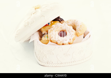 sweets in the white box Stock Photo