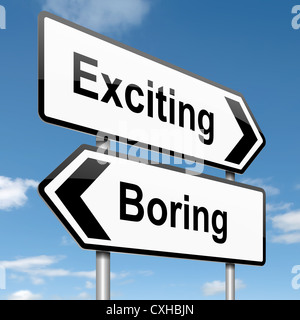 Exciting or boring. Stock Photo