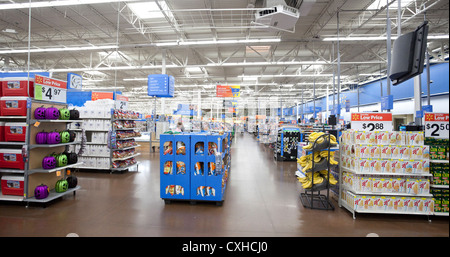 Interior of a Walmart store in Miami, Floria, USA Stock Photo