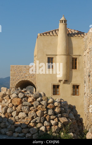 Medieval walled town of Monemvasia, Greece Stock Photo