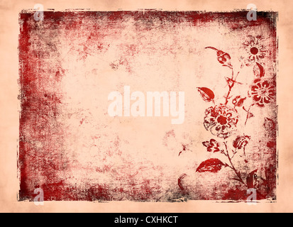 Decorative floral pink parchment paper for a background Stock Photo - Alamy