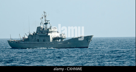 Bangladesh navy offshore patrol vessel BNS Sangu (P-713) transits off the coast of Bangladesh during Cooperation Afloat Readiness and Training (CARAT) 2012. CARAT is a series of bilateral military exercises between the U.S. Navy and the armed forces of Bangladesh, Brunei, Cambodia, Indonesia, Malaysia, the Philippines, Singapore, Thailand and Timor Leste. Stock Photo