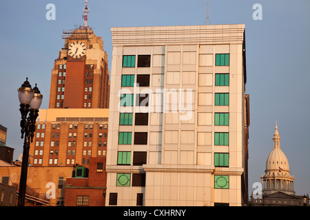 Lansing, Michigan - city at sunrise Stock Photo