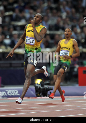 Jamaica's Usain Bolt wins. Stock Photo