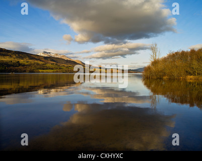 Evening light on Loch Tay and the Ben Lawers range, Scottish Highlands, UK Stock Photo