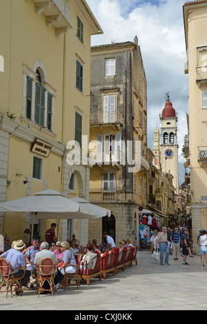 Agiou Spiridonos Street showing Agios Spyridonas Church Bell Tower, Old ...