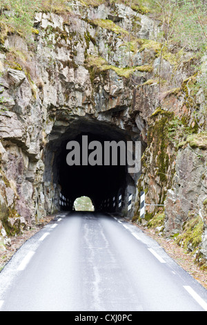 simple tunnel for motor-cars in norway, europe Stock Photo