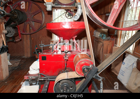 Arkansas, Rogers, War Eagle Mill. working grist mill built 1973, a reproduction of 1873 mill, water powered grinder Stock Photo