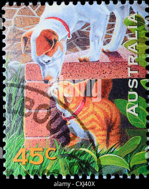 AUSTRALIA stamp shows farm animal duck Stock Photo - Alamy