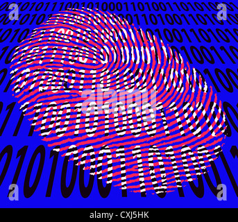 Digital fingerprint. Stock Photo