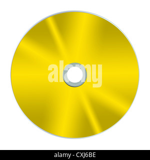 Compact discs isolated against a white background Stock Photo