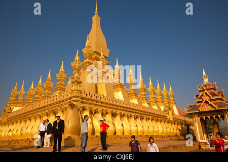 That Luang temple, Vientiane, Laos Stock Photo