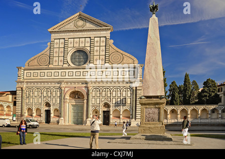 Santa Maria Novella is a church in Florence, Italy, situated just across from the main railway station which shares its name. Stock Photo