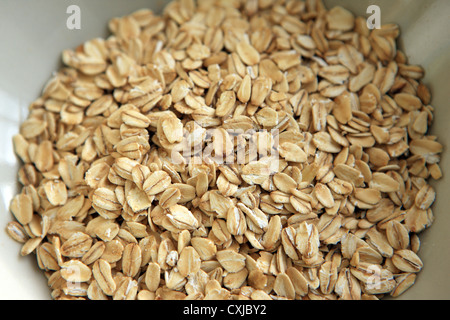 Porridge oats in a bowl Stock Photo