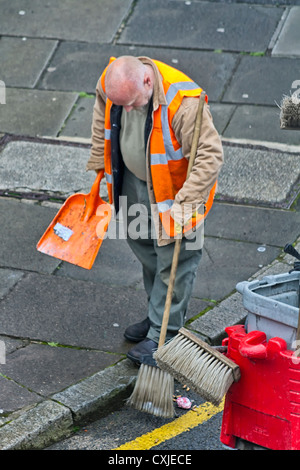 Street cleaner, Edinburgh, Scotland Stock Photo