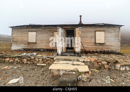 Remains of RCMP (Royal Canadian Mounted Police) post at Dundas Harbour on Devon Island in Lancaster Sound, Nunavut, Canada Stock Photo