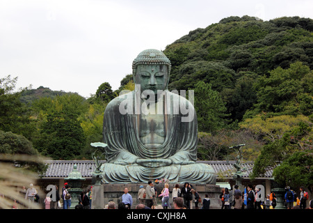 View of Great Buddha of Kamakura near Yokohama Japan Stock Photo