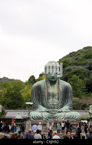 View of Great Buddha of Kamakura near Yokohama Japan Stock Photo