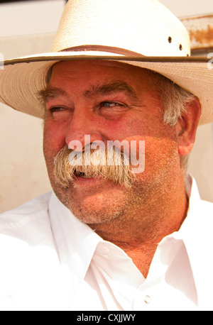 Portrait of a Rodeo Cowboy, Bruneau, Idaho, USA Stock Photo