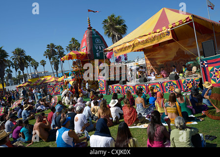 hare krishna chariots festival venice beach california Stock Photo