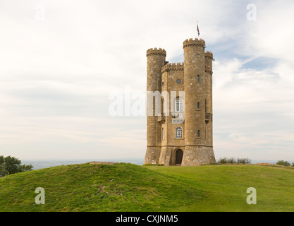 Folly known as Broadway Tower in Cotswolds of England Stock Photo