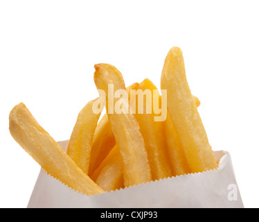 French fries on a white background Stock Photo