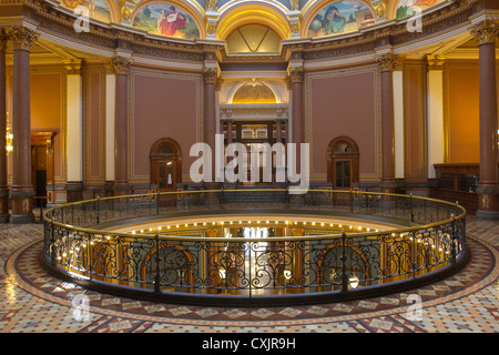 Rotunda entrance to the Senate chamber in the Iowa state capitol building or statehouse in Des Moines Stock Photo