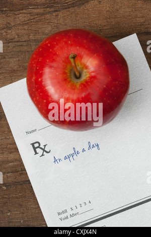Prescription for an Apple a Day, Birmingham, Alabama, USA Stock Photo
