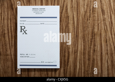 Prescription Pad, Birmingham, Alabama, USA Stock Photo