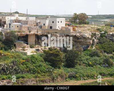 An interesting houses under construction on Malta Stock Photo