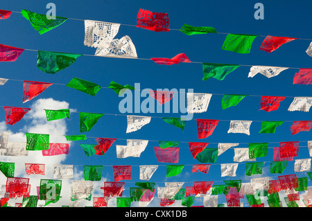 Flags, Tulum, Quintana Roo, Mexico Stock Photo