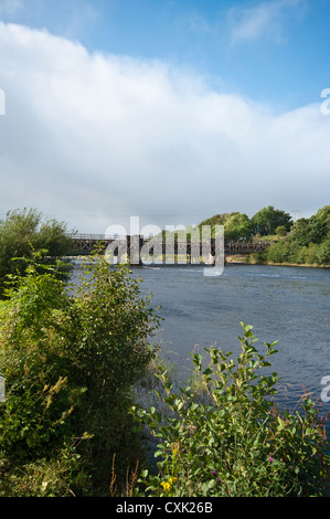 The railway bridge over River Lochy and Inverlochy Castle Ruin near ...