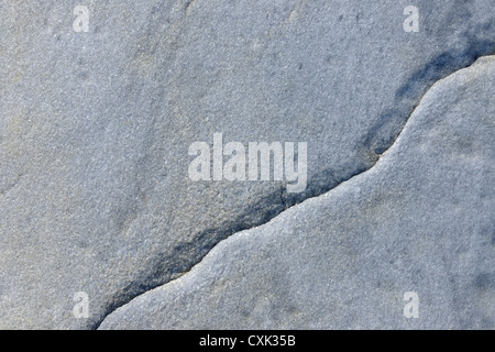 Stone with Crack, Nanortalik, Kujalleq, Kejser Franz Joseph Fjord, Greenland Stock Photo