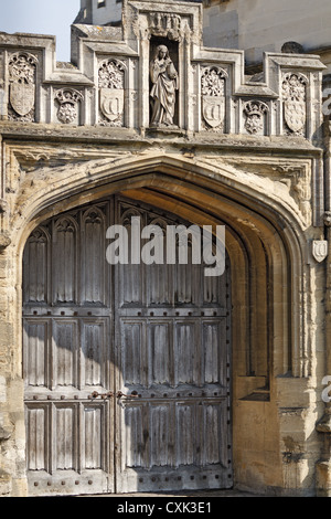 UK Oxford Magdelen College Enterance Stock Photo