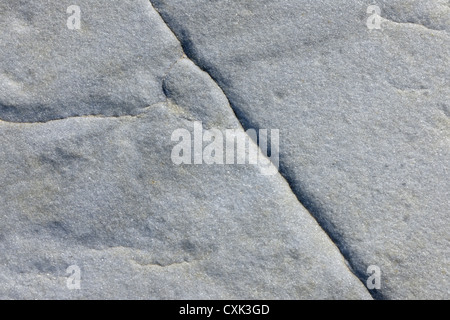 Stone with Crack, Nanortalik, Kujalleq, Kejser Franz Joseph Fjord, Greenland Stock Photo