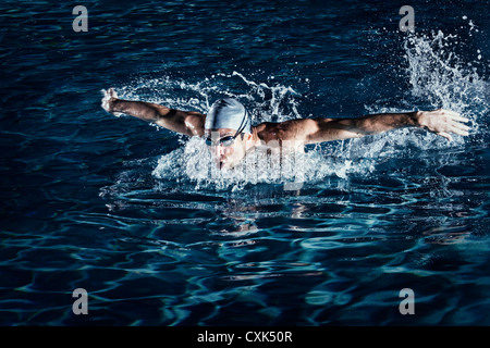 Swimmer, Jupiter, Palm Beach County, Florida, USA Stock Photo