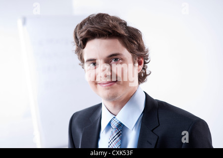 Close-up Portrait of Young Businessman Stock Photo