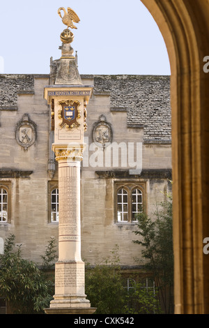 UK Oxford Corpus Christi College Entrance Stock Photo